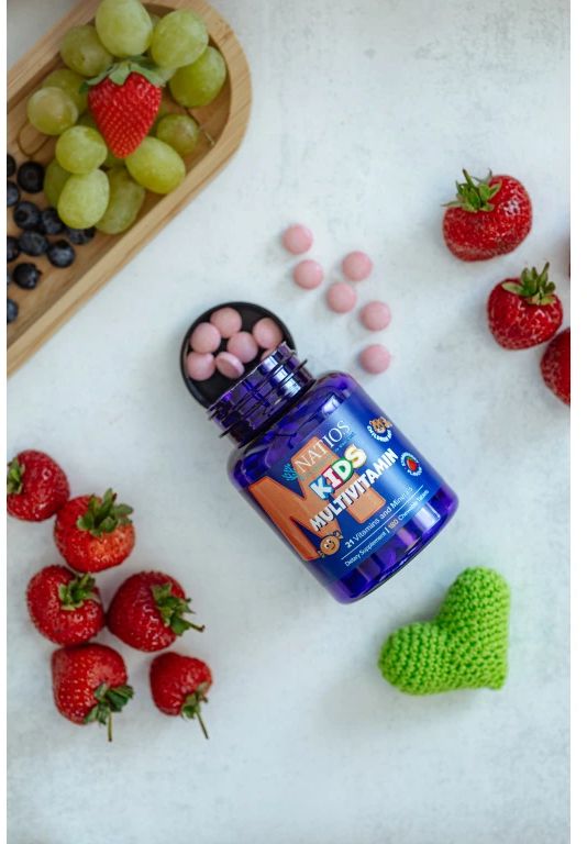 Natios Kids Multivitamin, 21 vitamínů a minerálů 180 tablet