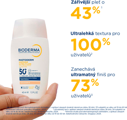Bioderma Photoderm XDefense tónovaná ultrafluidní ochrana SPF 50+ světlá 40 ml