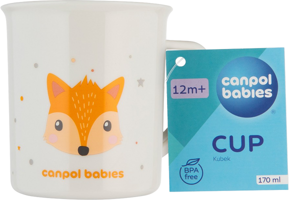 Canpol babies Plastový hrníček CUTE ANIMALS - liška 170 ml