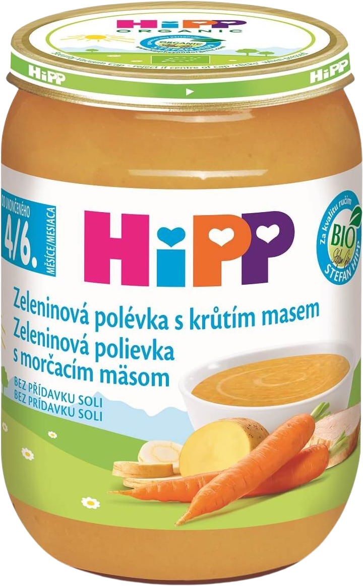 HiPP Polévka BIO Zeleninová s krůtím masem 190 g