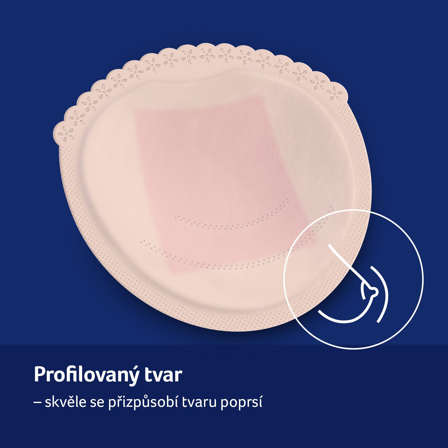 LOVI Vložky do podprsenky antibakteriální Discreet Elegance bílé 60 ks