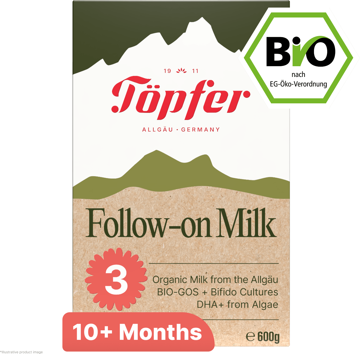 Töpfer BIO 3 pokračovací mléčná kojenecká výživa 600 g