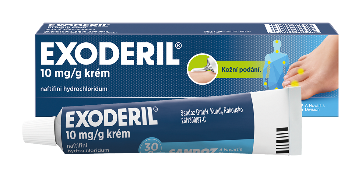 Exoderil, 30g, plíseň, kožní, nehty, léčba
