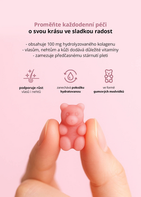 Venira Beauty bomb hair nail skin gummies lesní plody 60 ks