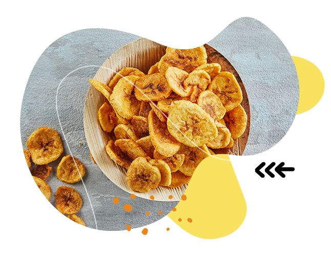 Snäksy, Banány sušené mrazom, ovocie, snack