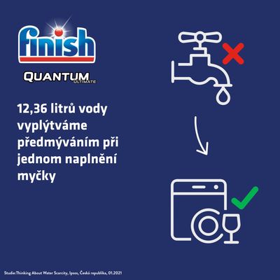 Finish Quantum Ultimate Lemon Sparkle Kapsle do myčky nádobí 60 ks