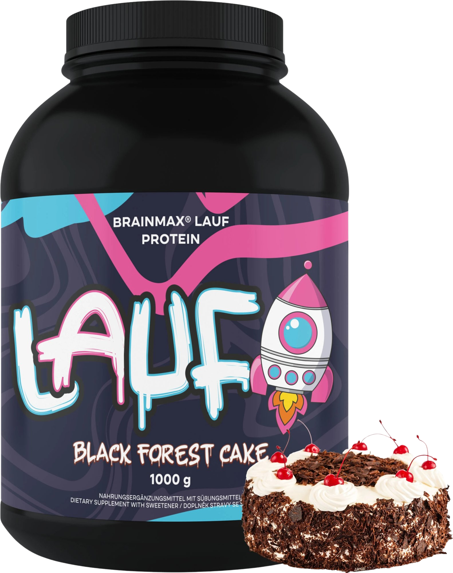 BrainMax LAUF Protein Schwarzwaldský dort 1000 g