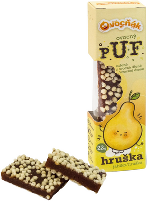 Ovocňák Plátky ovocné PUF jablko-hruška 22 g