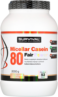 Survival Nutrition Micellar Casein 80 Fair Power ledová káva-smetana 2000 g