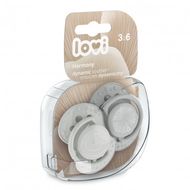 LOVI Silikonový dynamický dudlík HARMONY kluk 3-6m 2 ks