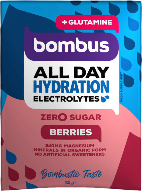 Bombus All day hydration drink glutamin Berries 12 g