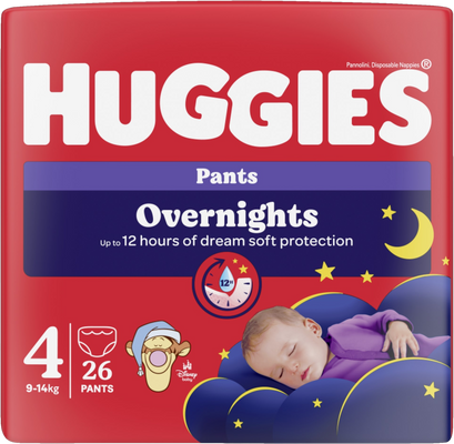 Huggies® Overnights Pants 4, 26 ks