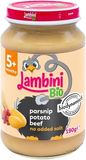 Lambini Bio Demeter příkrm pastinák, brambory a hovězí maso 190 g