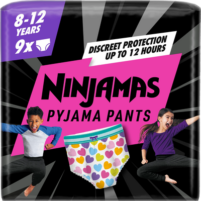 Ninjamas Pyjama Pants Srdíčka 9 ks