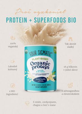 Four Sigmatic Protein + Superfoods BIO Vanilka 600 g