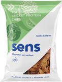 Sens Hrachové chipsy s cvrččím proteinem - Česnek & Bylinky 80 g