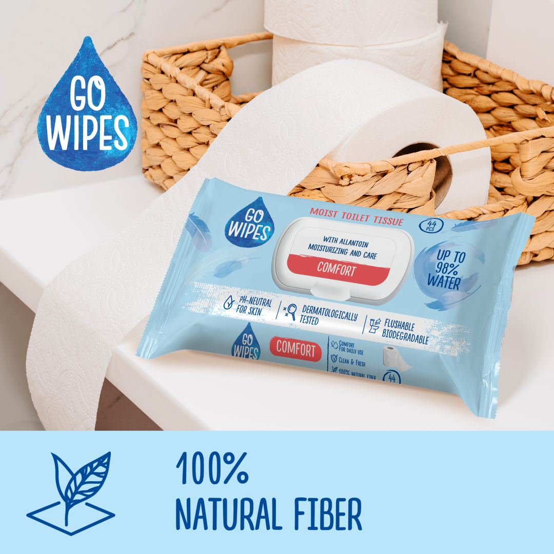 GoWipes Vlhčený toaletní papír Comfort 44 ks