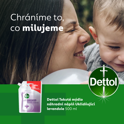 Dettol Tekuté mýdlo Náhradní náplň Uklidňující levandule 500 ml
