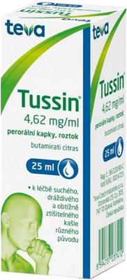 Tussin Kapky, roztok 4.62mg/ml, 25 ml