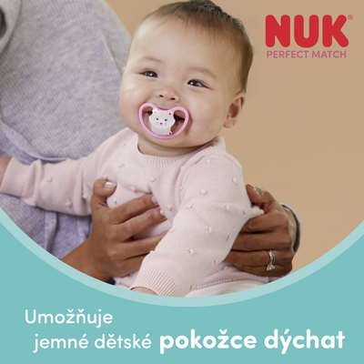 Nuk Dudlík Perfect Match AIR Night Sheep 0-6m 2 ks