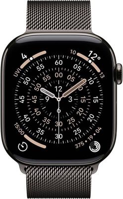 Apple Watch 11 GPS + Cellular 46mm Břidlicově šedý titan s břidlicově šedým milánským tahem - M/L