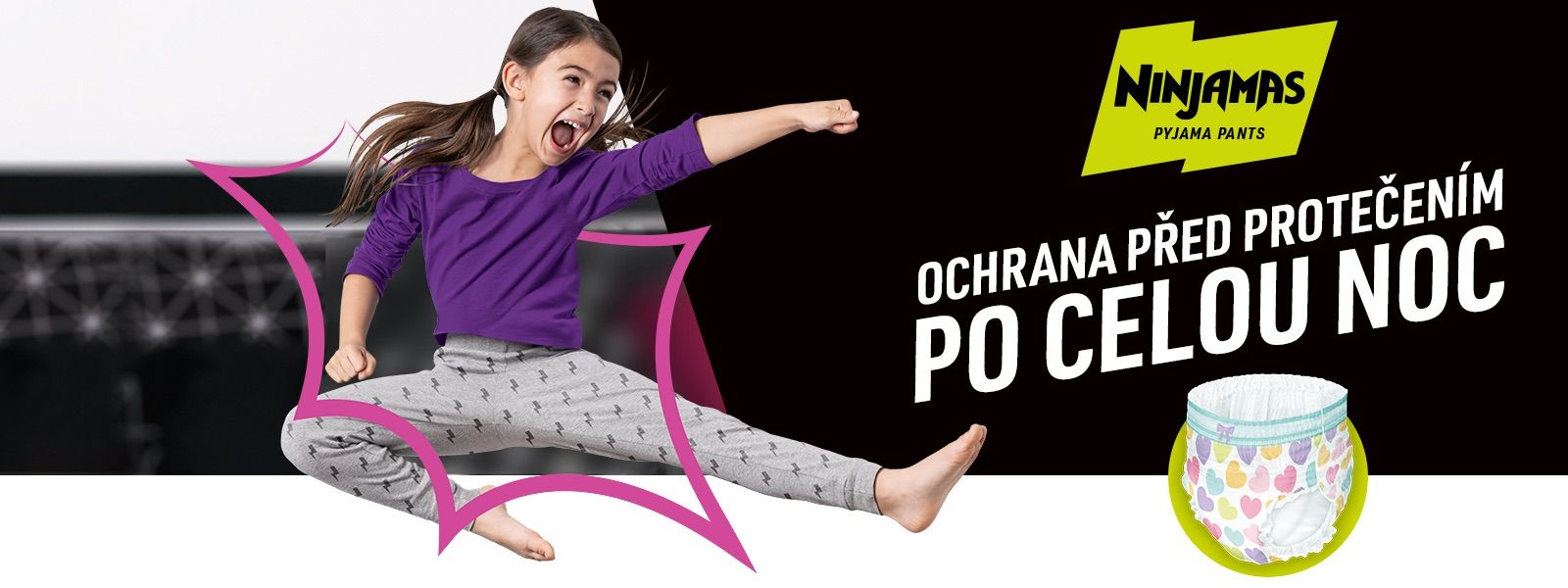 Ninjamas Pyjama Pants Srdíčka 10 ks