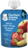 Gerber Natural kapsička jablko, banán a jahoda 90 g