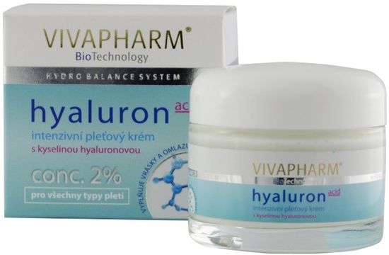 VivaPharm Intenzívní pleťový krém s kyselinou hyaluronovou 50 ml