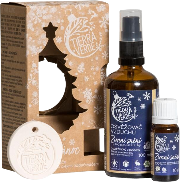Tierra Verde Vůně Vánoc – sada osvěžovače a esenciálního oleje s odpařovačem