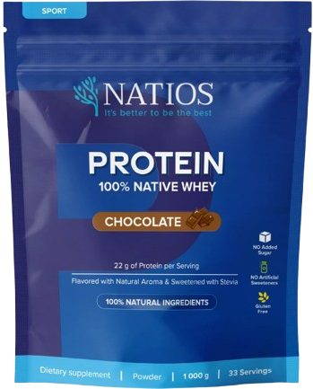 Natios Native Whey Protein, Čokoláda 1000 g
