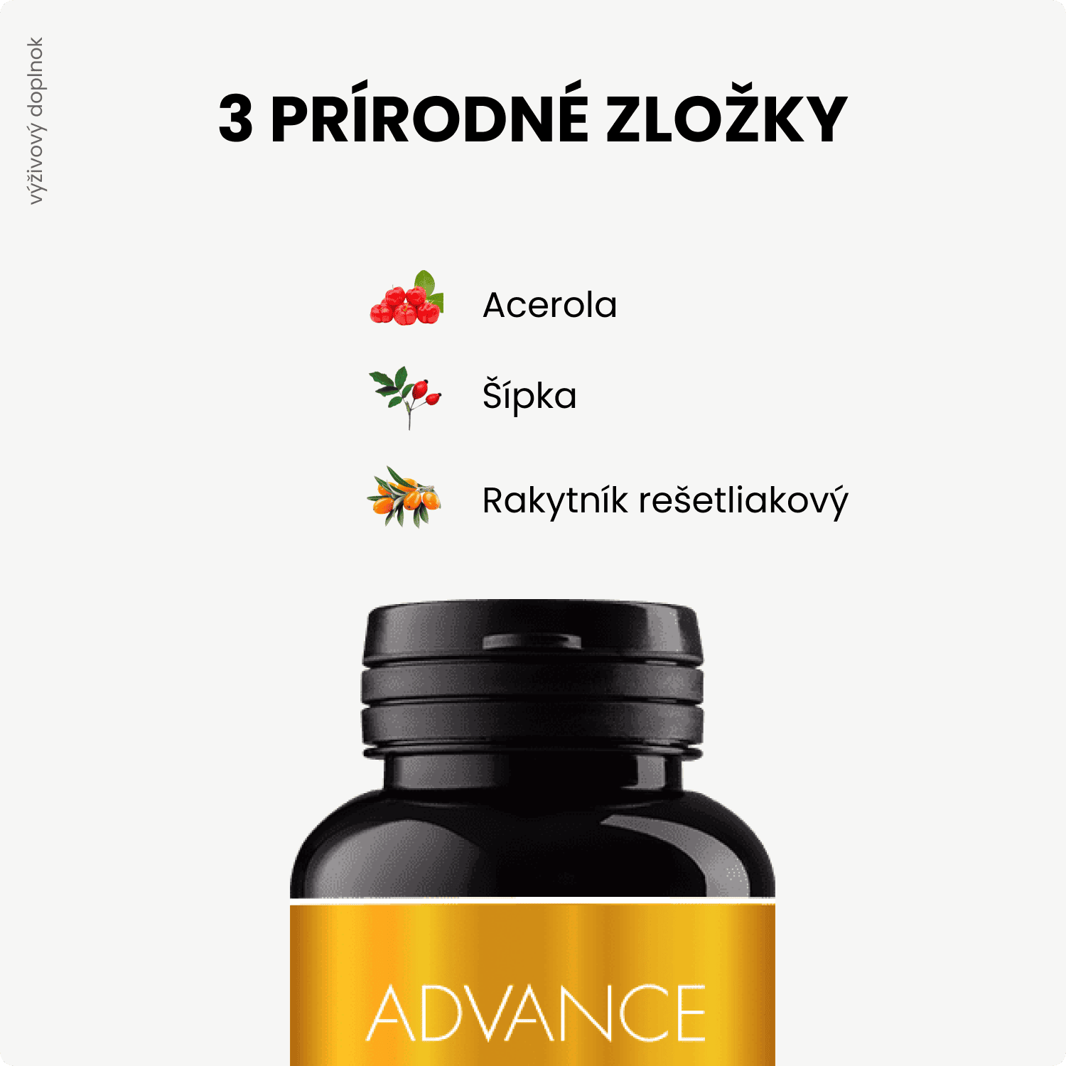 ADVANCE VitaCé - přírodní vitamín C 60 kapslí