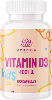Aporosa kids Vitamín D3 400 I.U. 100 kapslí