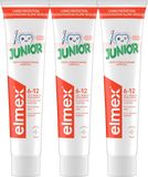 Elmex Junior zubní pasta pro děti ve věku 6-12 let triopack 3 x 75 ml