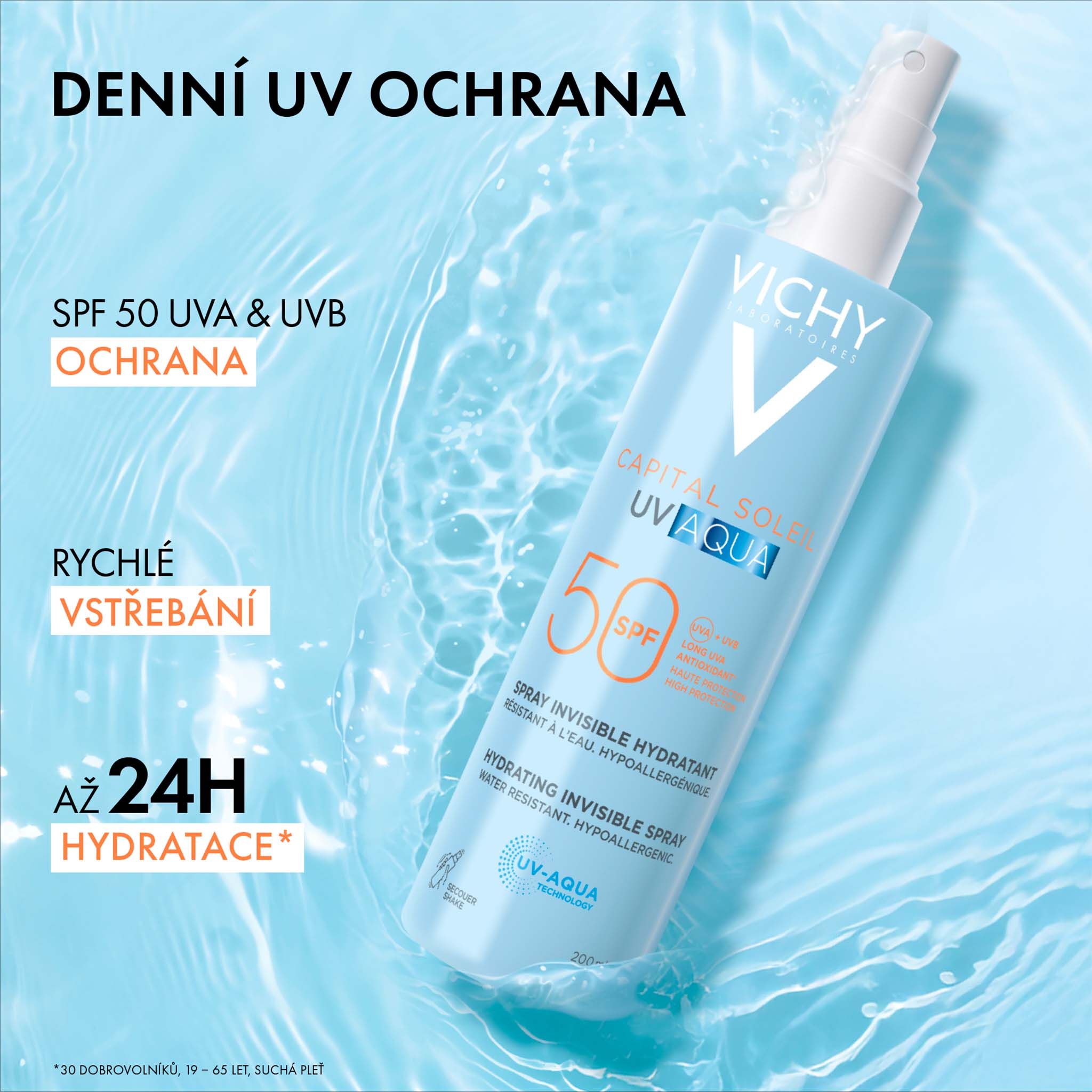 Vichy Capital soleil UV aqua sprej SPF50, 200 ml
