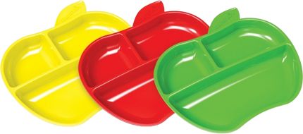 Munchkin Set barevných talířů jablko 3 ks