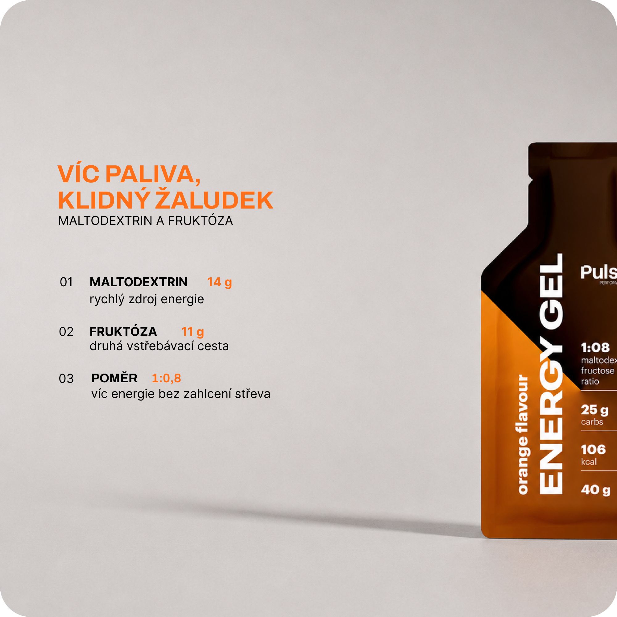 Pulse Performance Energy gel Orange 40 g