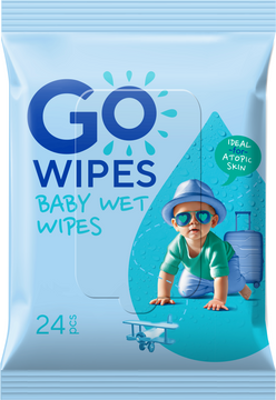 GoWipes Dětské vlhčené ubrousky pro citlivou a atopickou pokožku 24 ks