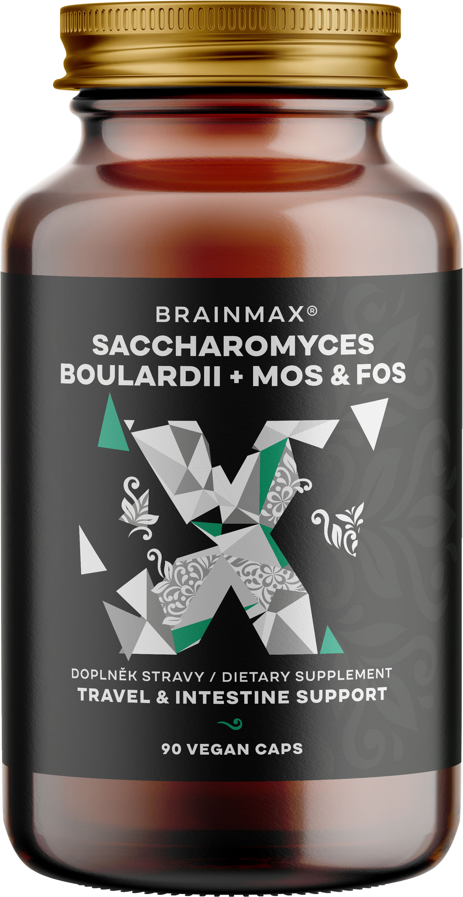 BrainMax Saccharomyces boulardii, Cestovní probiotika s MOS & FOS 90 kapslí