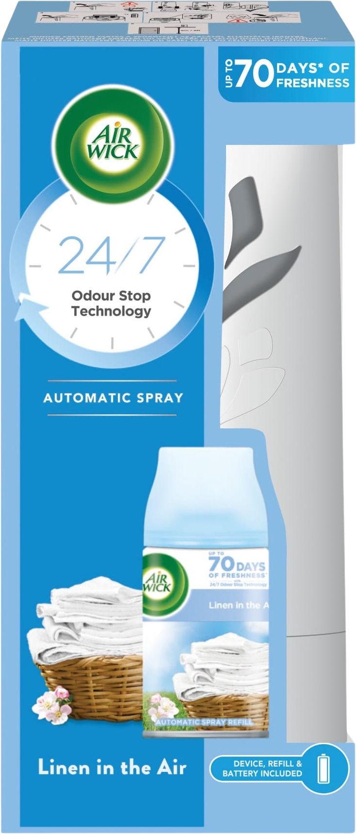 Airwick Automatický difuzér Freshmatic bílý s náplní Prádlo ve vánku 250 ml
