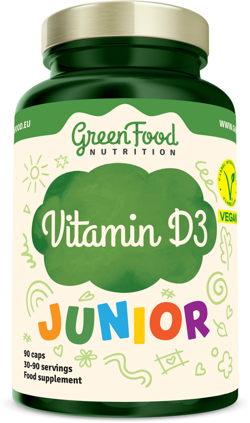 GreenFood Nutrition Junior Vitamin D3 90 kapslí