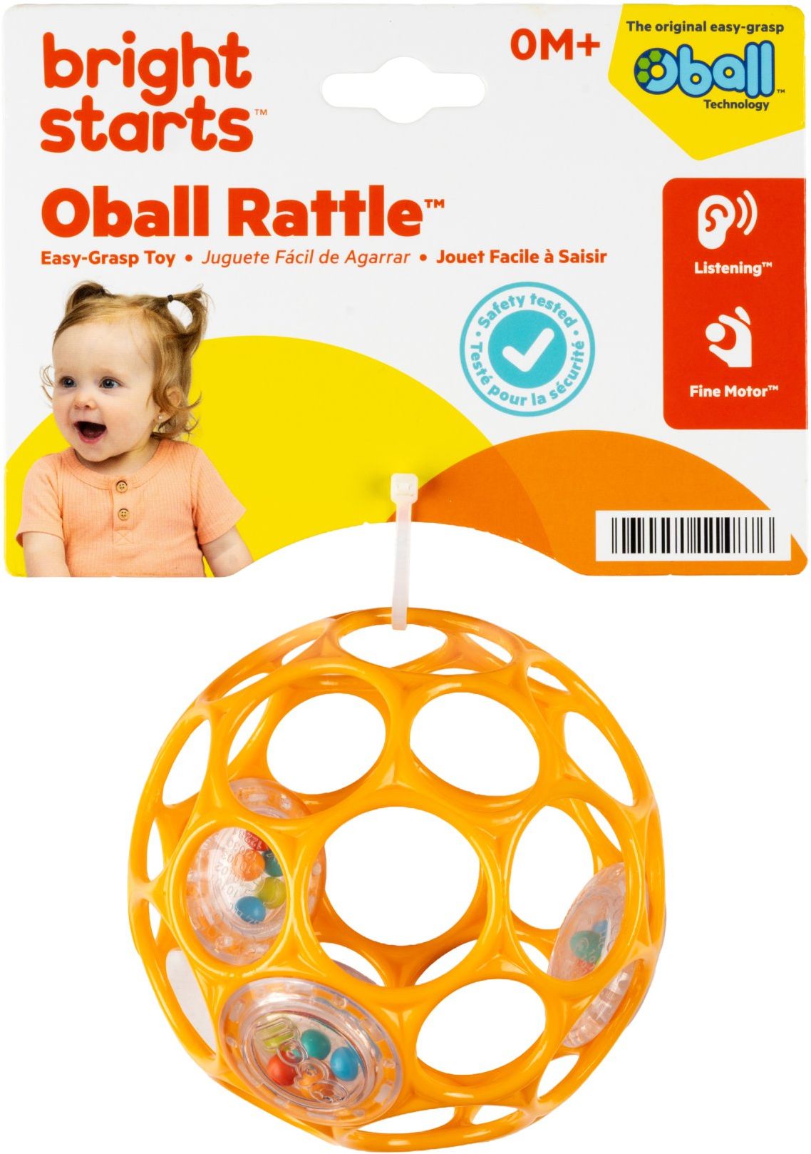 Oball Hračka RATTLE 10 cm orange 0m+