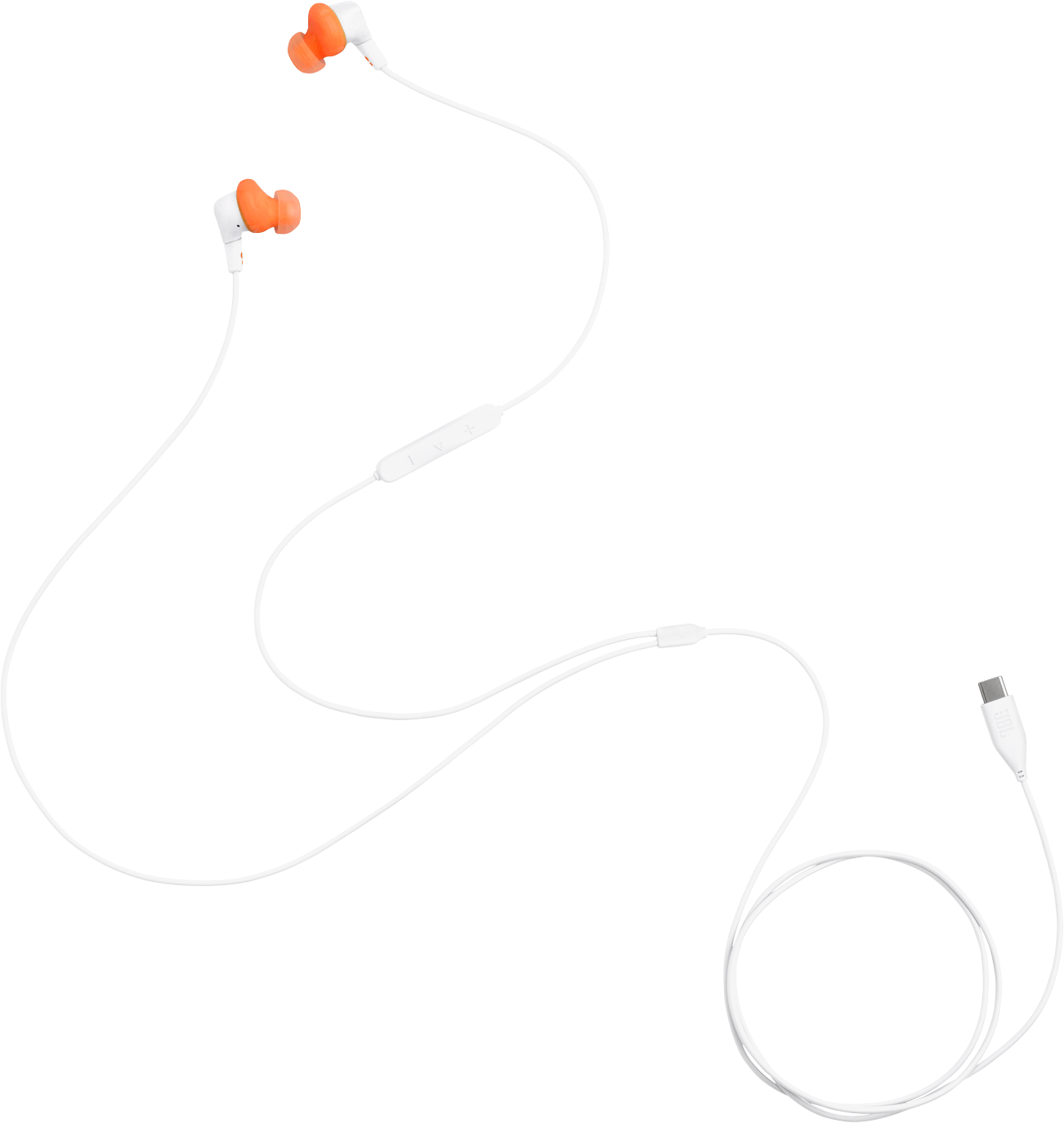 JBL Endurance Run 3C USB-C White, drátová sportovní sluchátka s USB-C konektorem