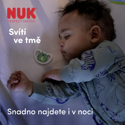 Nuk Dudlík Perfect Match AIR Night Lion 6-18m BOX 2 ks