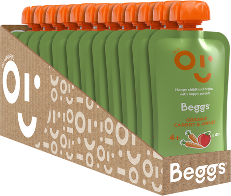 Beggs BIO Mrkev a jablka 12 x 120 g