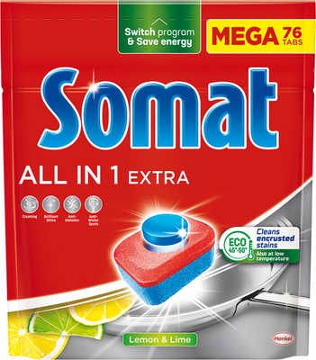 Somat Tablety do myčky All in 1 Extra 76 ks