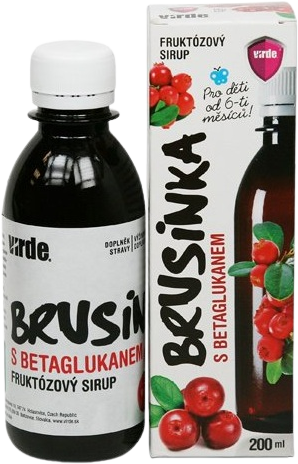 Virde Brusnica s betaglukánom fruktózový sirup 200 ml