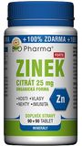 Bio Pharma Zinek citrát Forte 25 mg 180 tablet