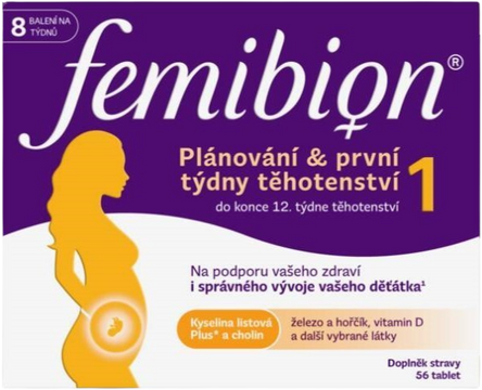 Femibion 1 Plánování a první týdny těhotenství 56 tablet