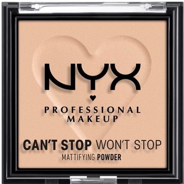NYX Professional Makeup Can't Stop Won't Stop Mattifying Powder Kompaktní pudr - 03 Light Medium 6 g