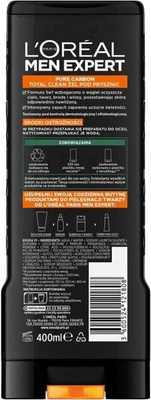 L'Oréal Paris Men Expert Pure Carbon Total Clean 5v1 Sprchový gel 400 ml
